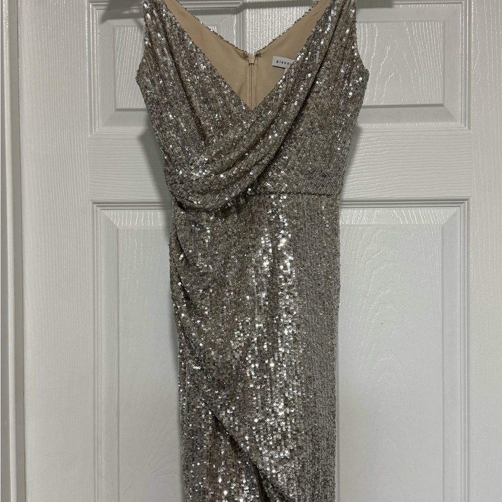 Gianni Bini Silver Sheath Cocktail Dress